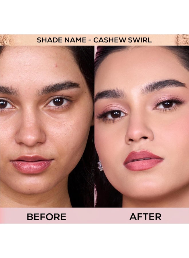 RENEE Bollywood Filter Blurring Compact - Cashew Swirl | Pore Minimising, Matte Finish, Full Coverage, Rich Pay-off | Blurs Pores & Blemishes | 9g - Image 2